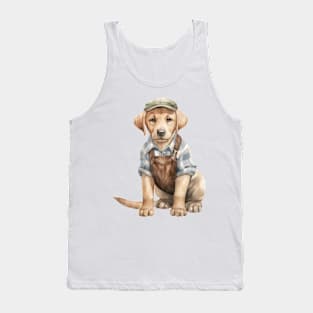 Farmer Labrador Retriever Dog Tank Top